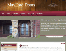 Tablet Screenshot of mayforddoors.com